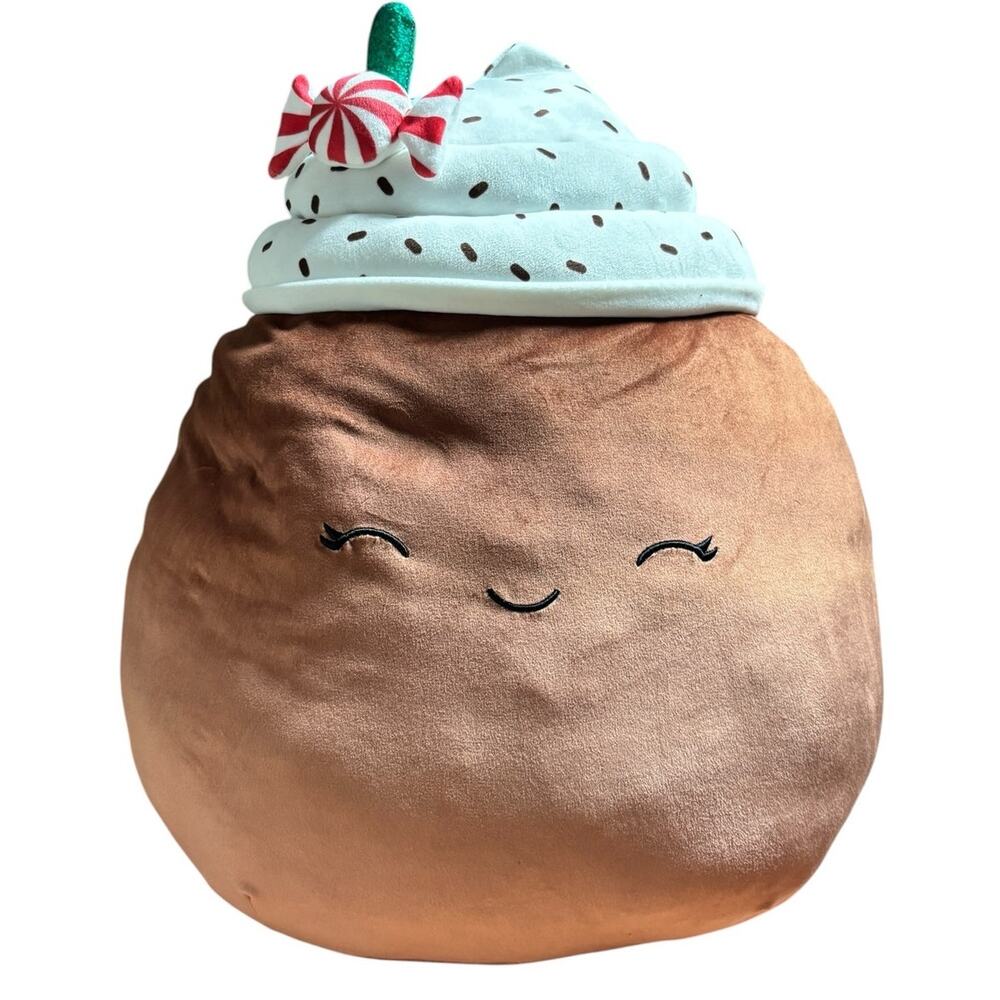 Squishmallow Marsha 20” Peppermint Latte Plush Jumbo Hot Chocolate Soft Toy